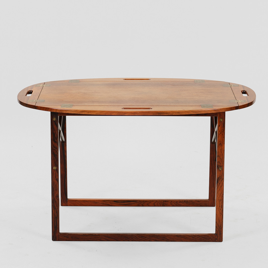 SVEND LANGKILDE. “Butler's Tray”, bakkebord af palisander med beslag af messing, Illums Bolighus, Danmark, 1960'erne.