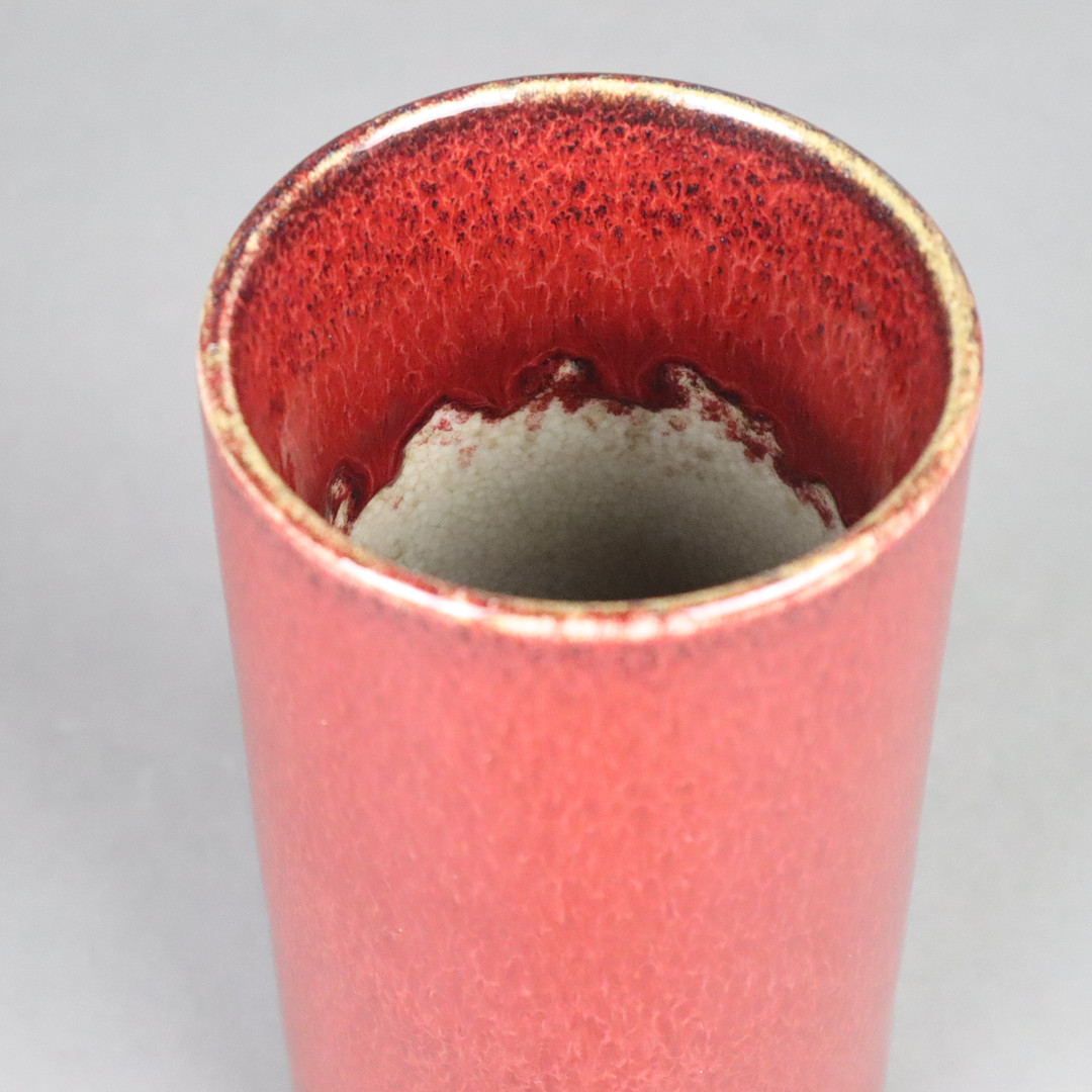 Pinselbecher - Zylinderform mit "Ochsenblutglasur".