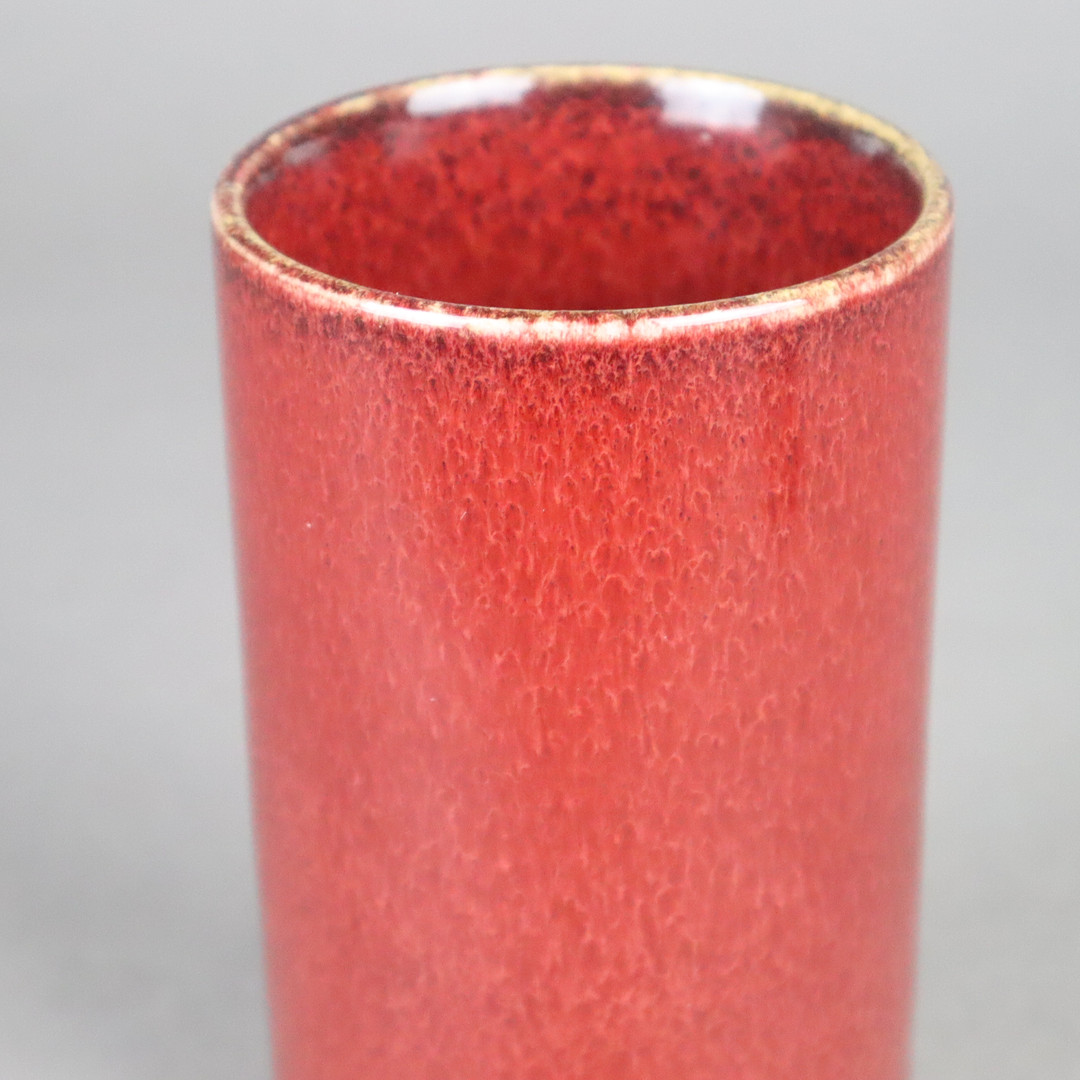 Pinselbecher - Zylinderform mit "Ochsenblutglasur".