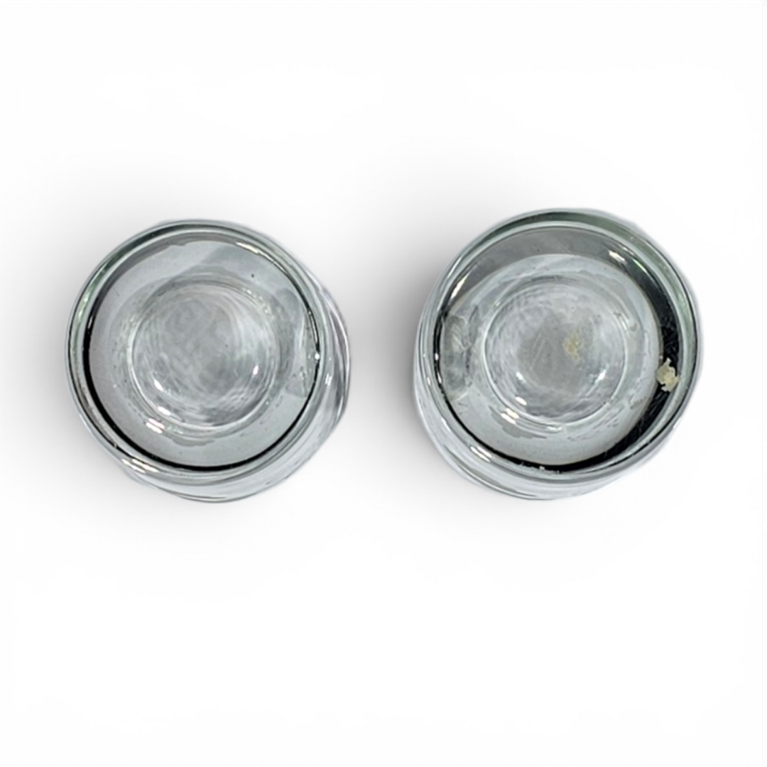 Pareja de vasos en Cristal de La Granja, mediados del siglo XIX.