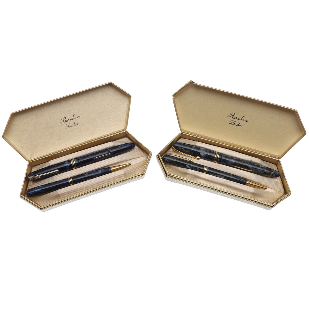 BURNHAM FOUNTAIN PEN SETS.