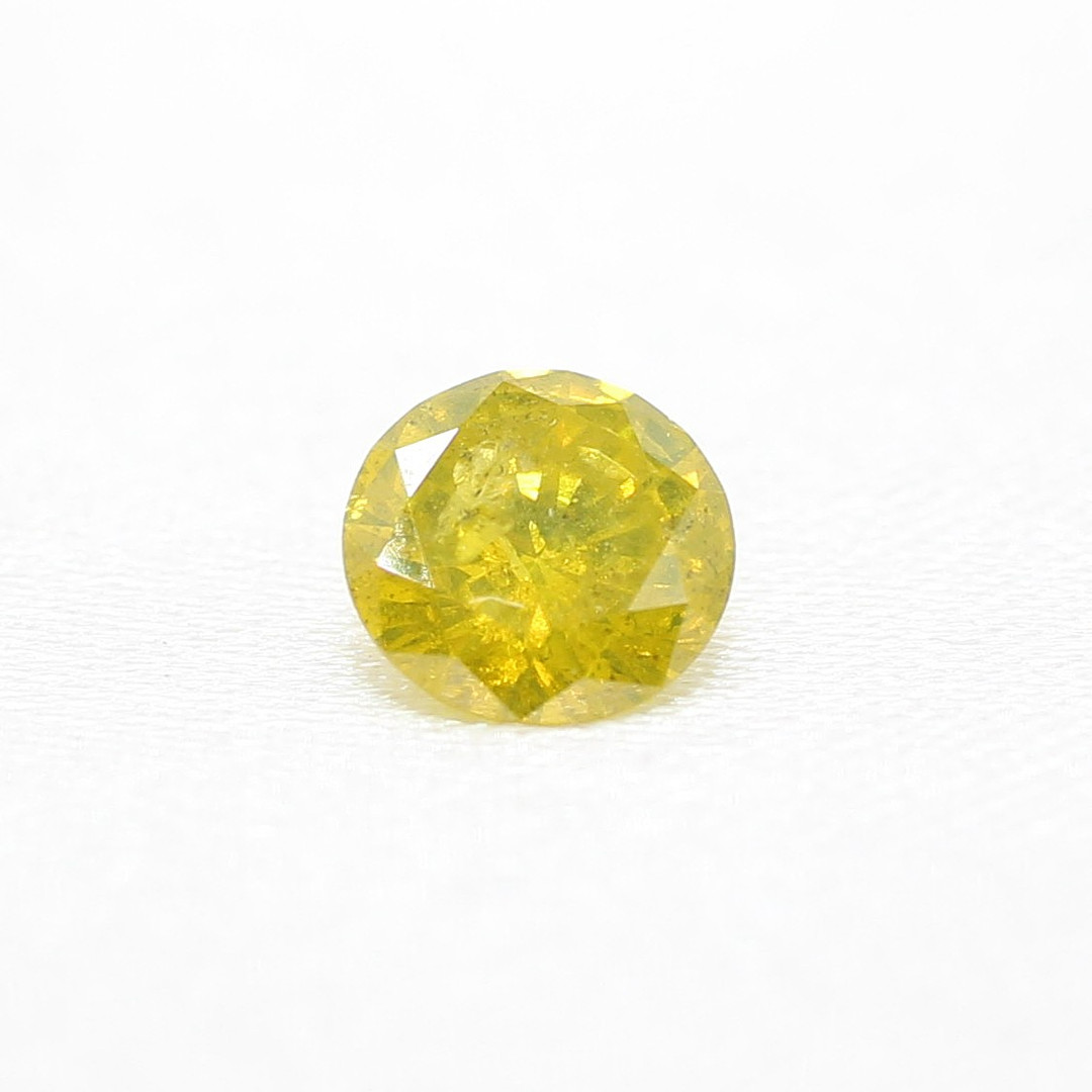 LOOSE FANCY YELLOW DIAMOND 0.53CT.