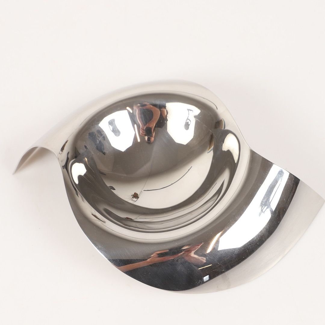 ALLAN SCHARFF. Skål, rostfritt stål, Georg Jensen, Danmark.
