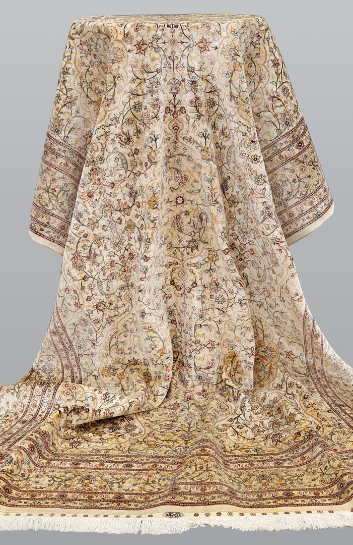 MATTA. Orientalisk Silke ca 1.000.000 knutar / kvm, silkesvarp, 279 x 184 cm.