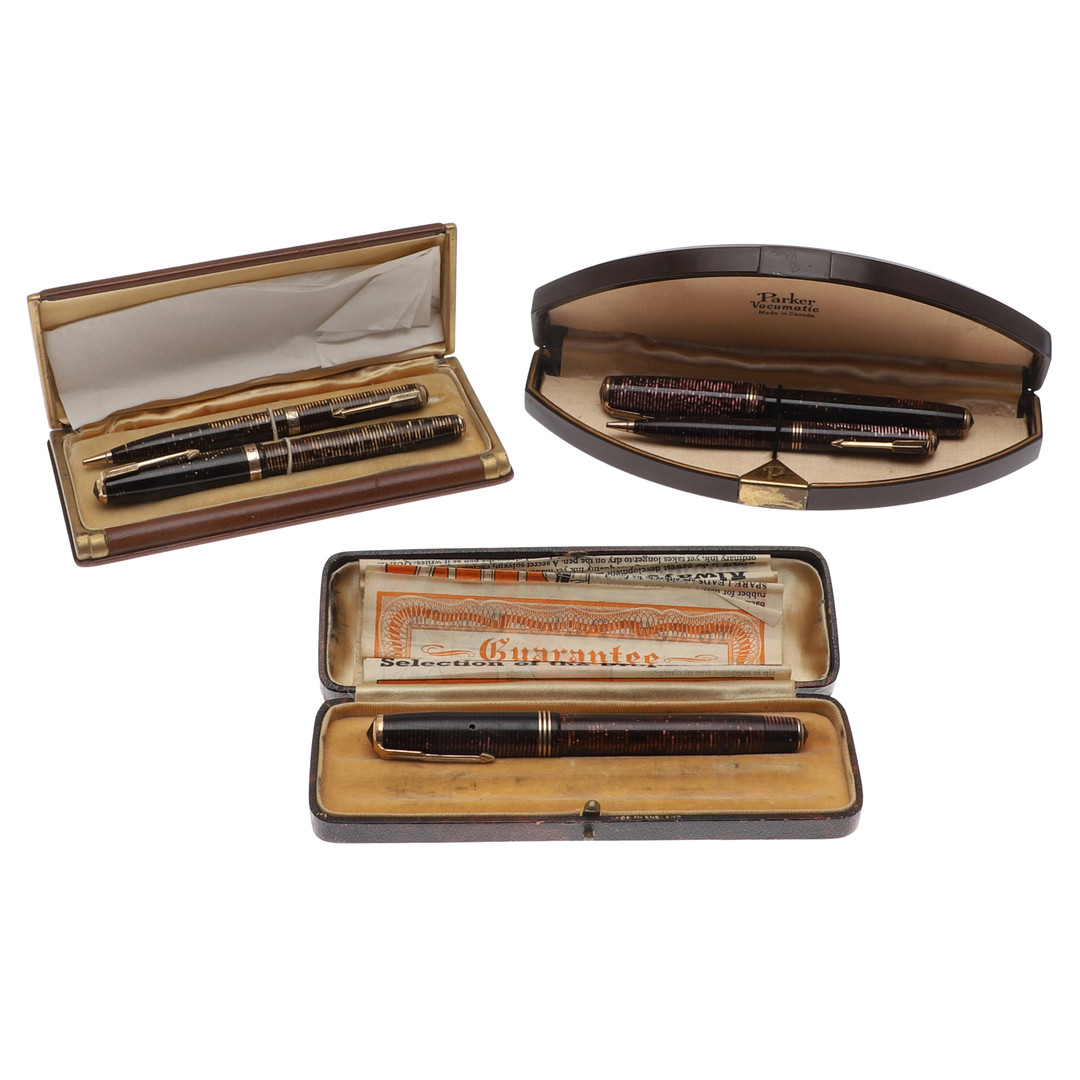 PARKER PENS - BOXED SETS INCLUDING FOUNTAIN PENS.