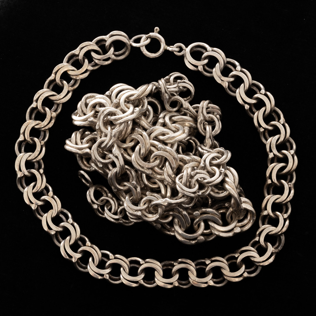 VICTOR JANSON. Set med collier & armband, Silver, Bismarck.