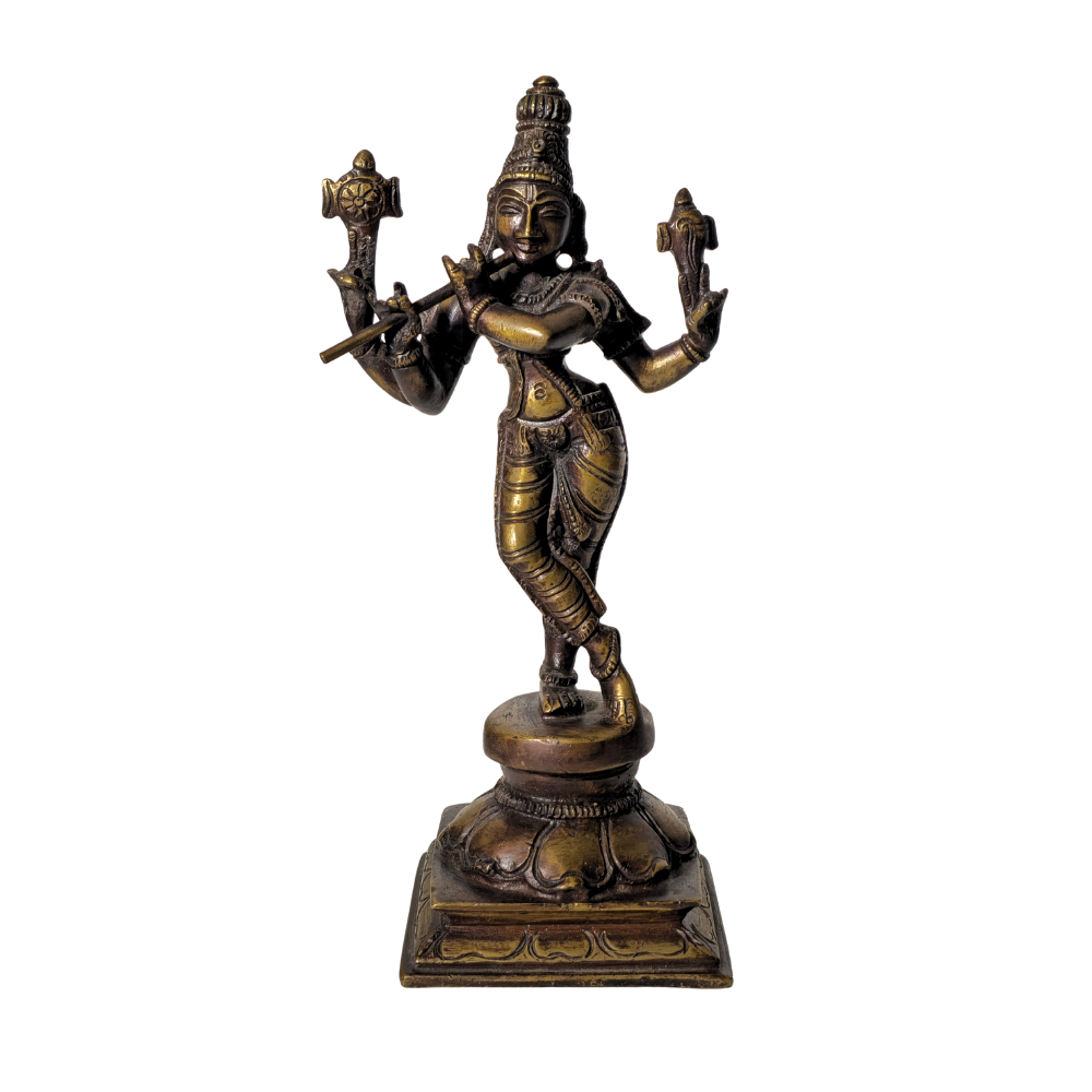 Diosa india Bisnú en bronce. Circa 1930.