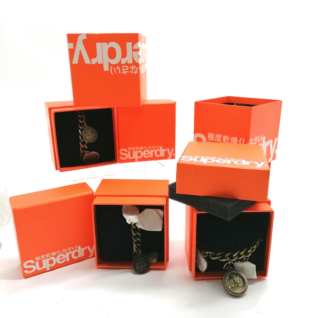 3 X SUPERDRY FASHION COINS BRACELETS - 1 AS A WATCH.