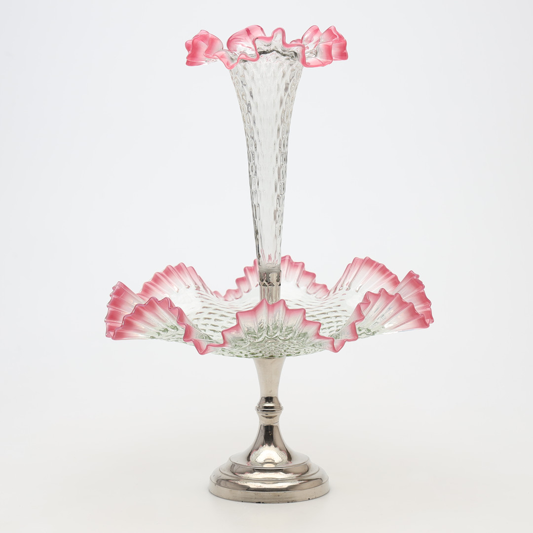 STRUTVAS, glas/metall, 1900-talets första hälft.