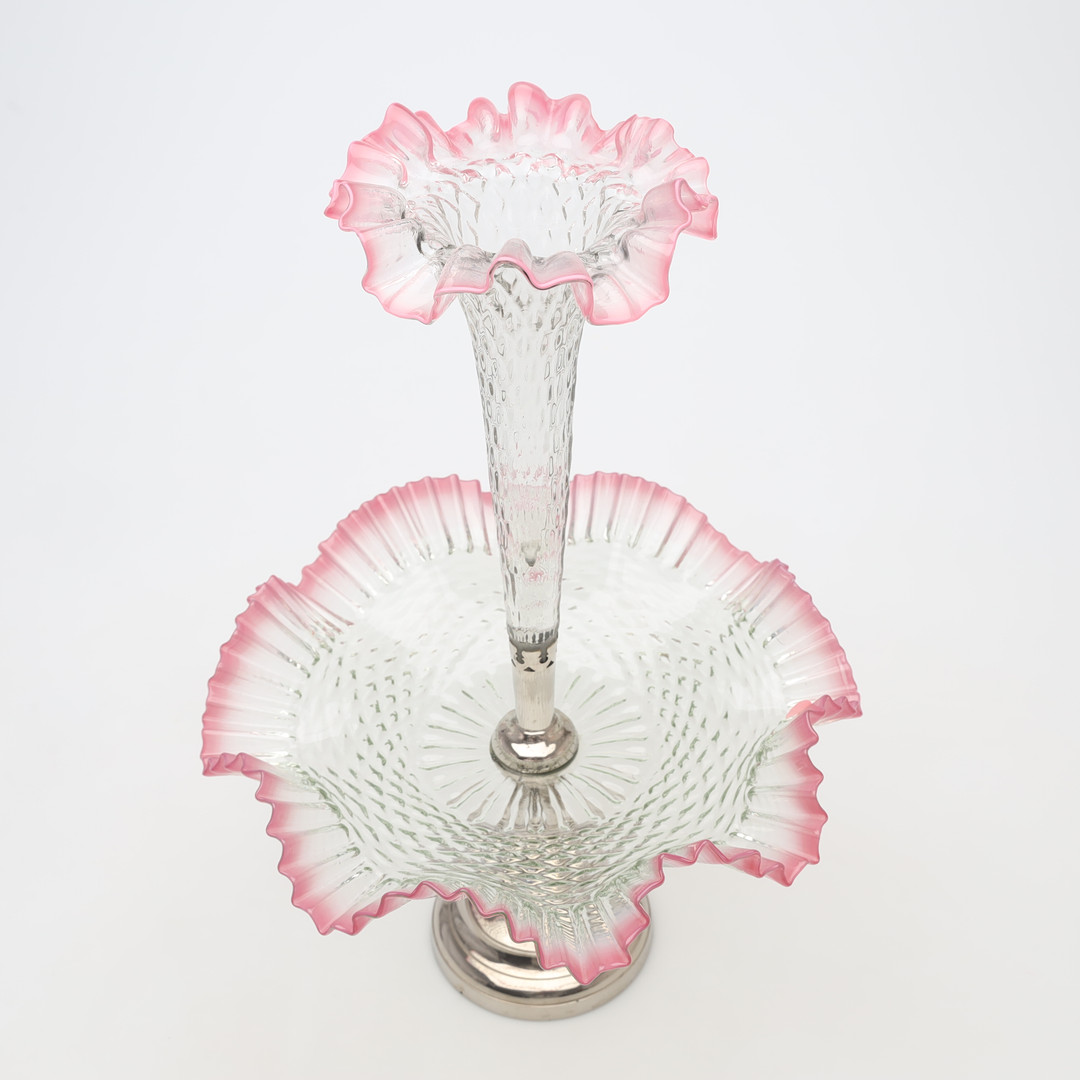 STRUTVAS, glas/metall, 1900-talets första hälft.