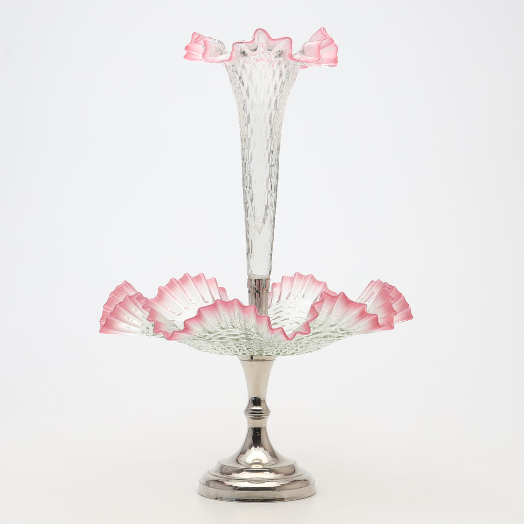 STRUTVAS, glas/metall, 1900-talets första hälft.