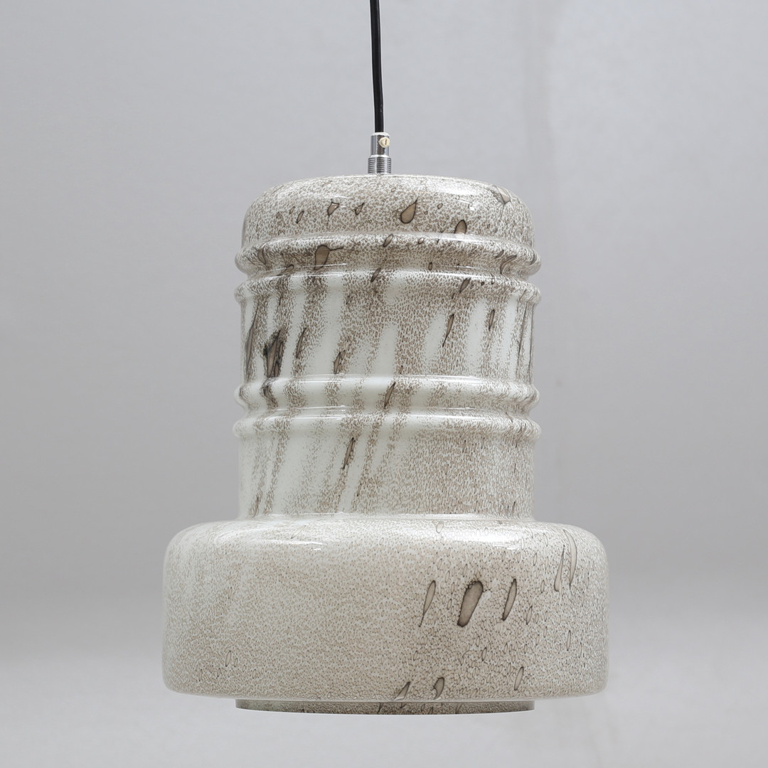 TAKLAMPA, "Top Hat", opak glas, Adeeni Design, Tyskland, 1970-tal.