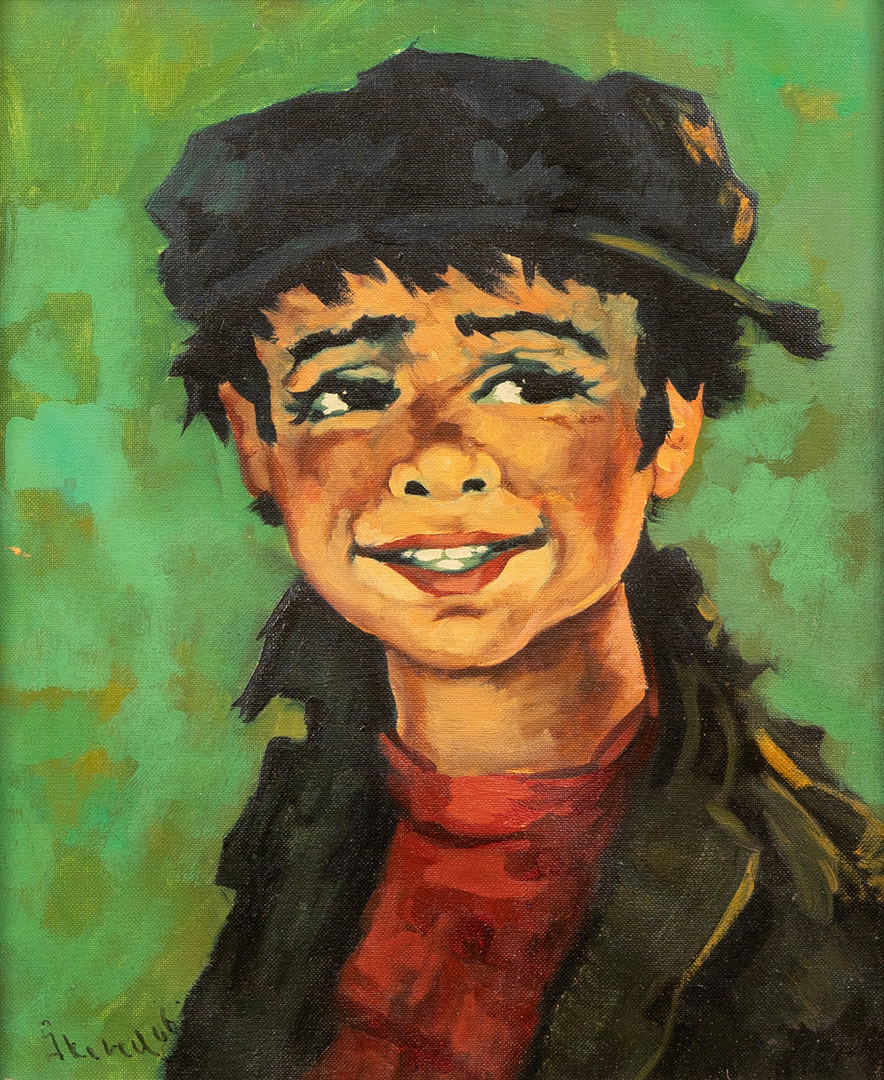 PER ÅKERED  (1924-2008). Ansikte, olja på duk, signerad.