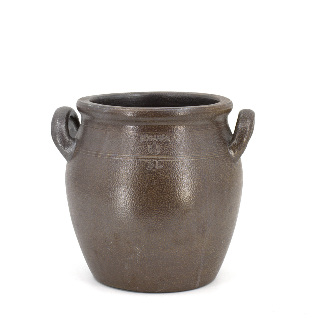 KRUS, 6 liter, glaserat stengods, Höganäs Bolaget, 1900-tal.