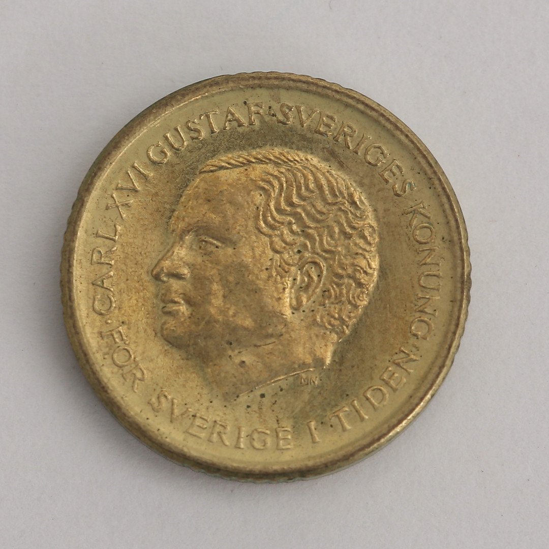 MYNT, 10-krona, omvänd stamp, Carl XVI Gustaf, 1991.