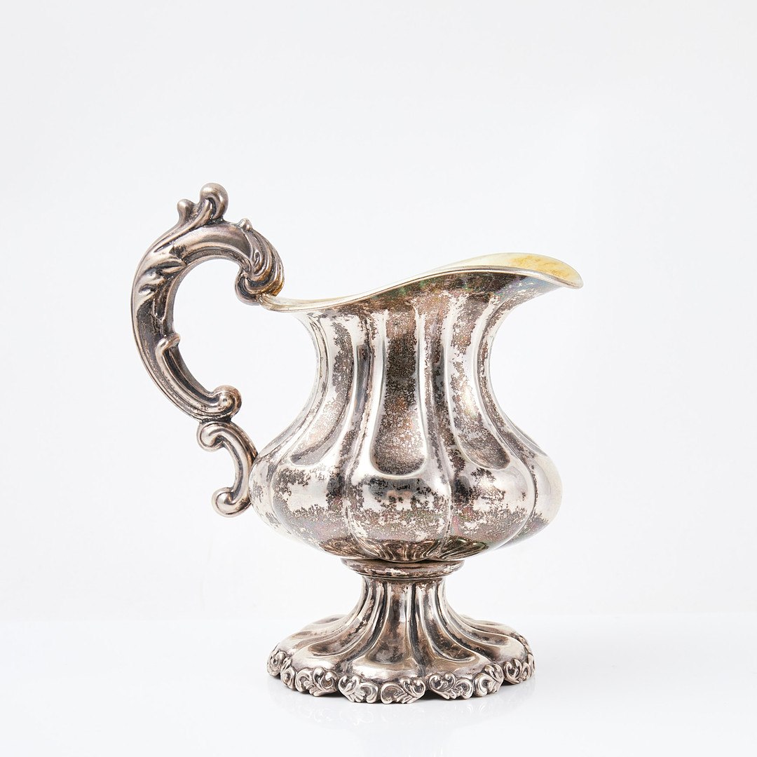 GRÄDDKANNA, Silver, Finland, 1800-talets mitt, något otydliga stämplar.