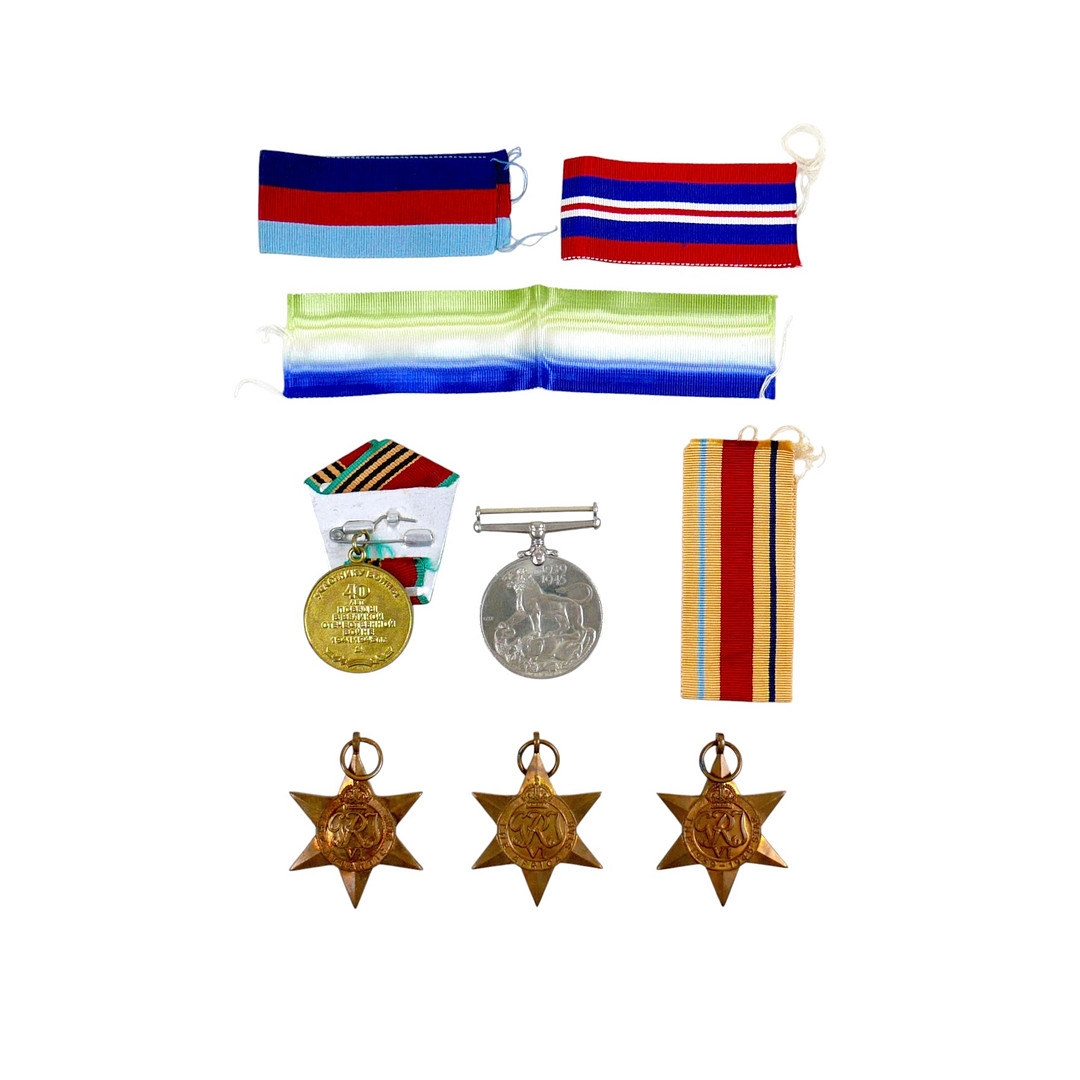 A WWII GROUP OF FIVE MEDALS.