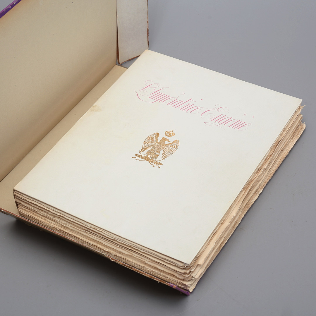 OCTAVE AUBRY. Bok, "L'Impératrice Eugénie", obunden i kartong, bibliofilupplaga, numrerad 192/225, 1946.