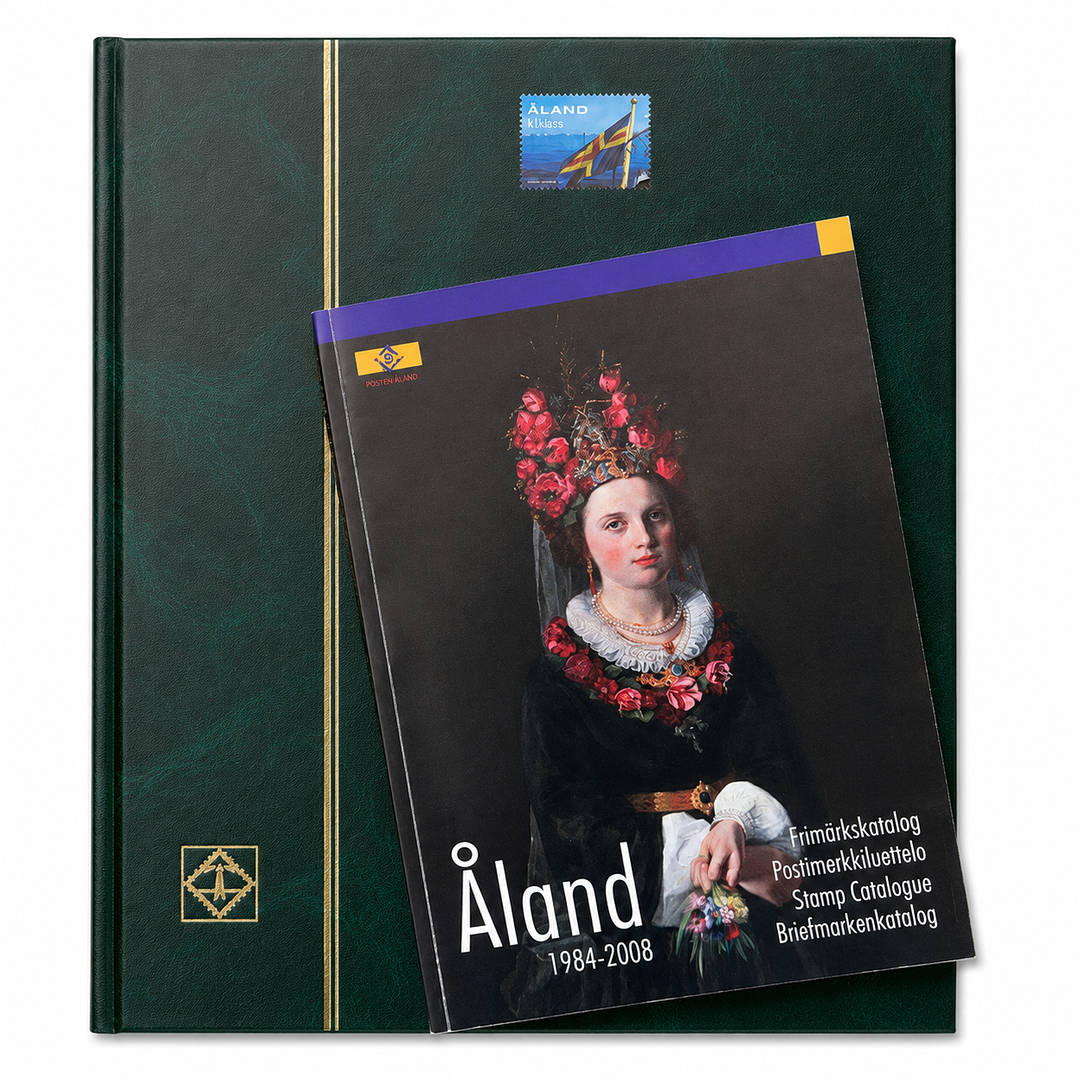 FRIMÄRKEN, Åland, Färöarna, Album Nordens frimärken.