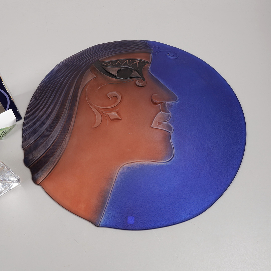 GLASFÖREMÅL, 4 delar, "Athena", Mats Jonasson, Renate Stock, Målerås, Sea Glasbruk.