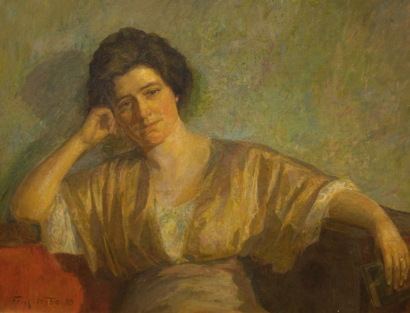 POVL FRIIS NYBO. HALVPORTRÄTT, OLJA PÅ DUK, 1910.