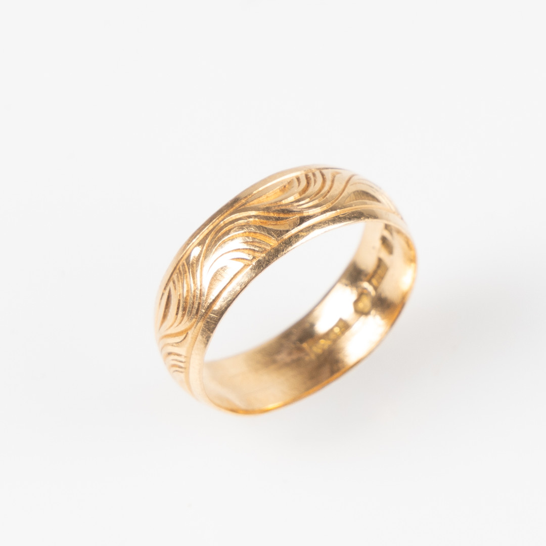 RING, 18K guld, Larsson Axel, Helsingborg 1908.