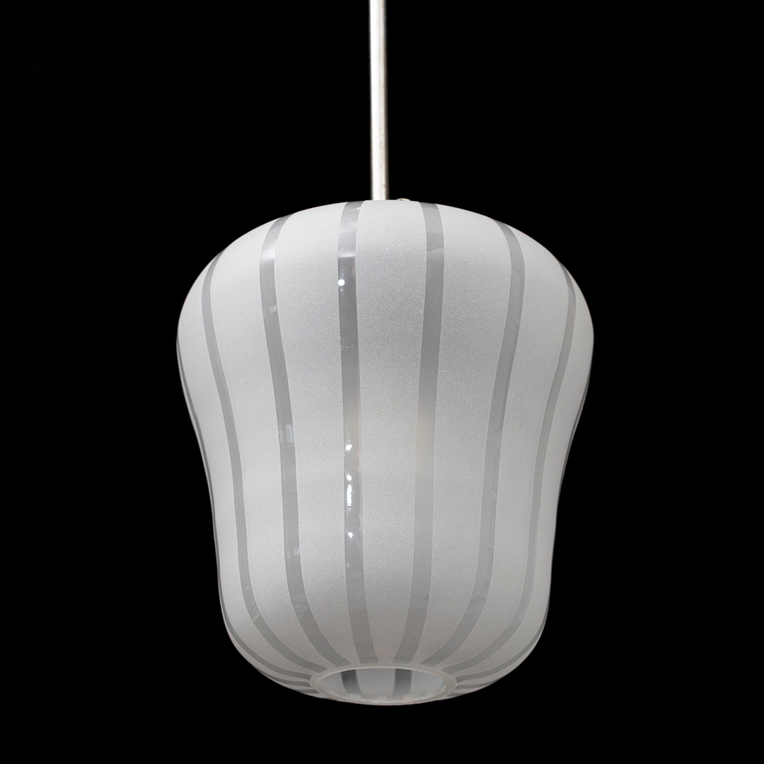 TAKLAMPA, glas, 1940-tal, möjl Harald Notini för Böhlmarks Lampfabrik.