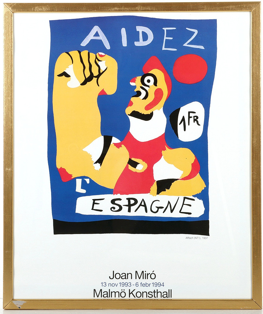 UTSTÄLLNINGSAFFISCH, Joan Miró, Malmö Konsthall 1994.