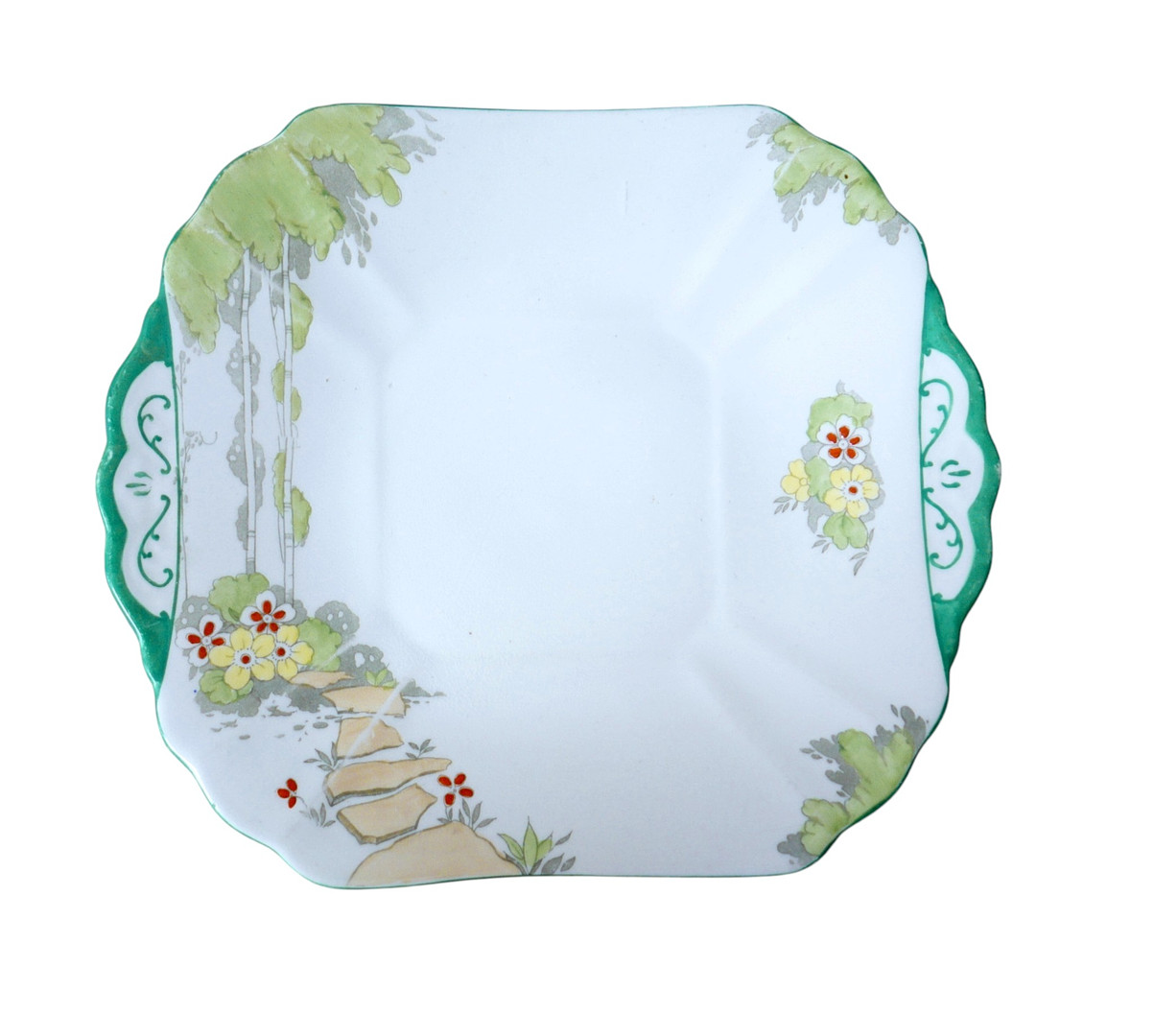 AN ART DECO RADFORD BONE CHINA TETE-A-TETE TEA SET.