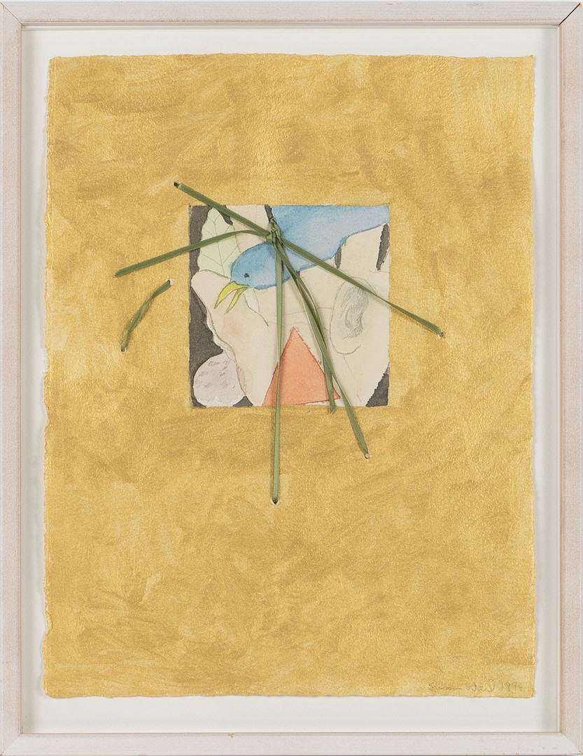 SUSAN WEIL (USA FÖDD 1930). "Poemurmur", blandteknik, signerad 1990, med etikett "Tornberg" à tergo, inköpt 1997.