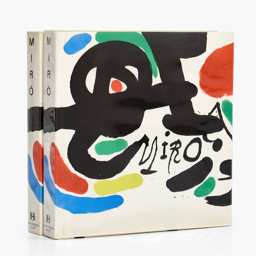 JOAN MIRÓ, Fotoscop, Konstbok (2 st), numrerade 424/500 resp 338/500, löst bifogad originallitografi i färg, dubbelsidig och signerad i trycket Language: Swedish and Danish Edition: 500.