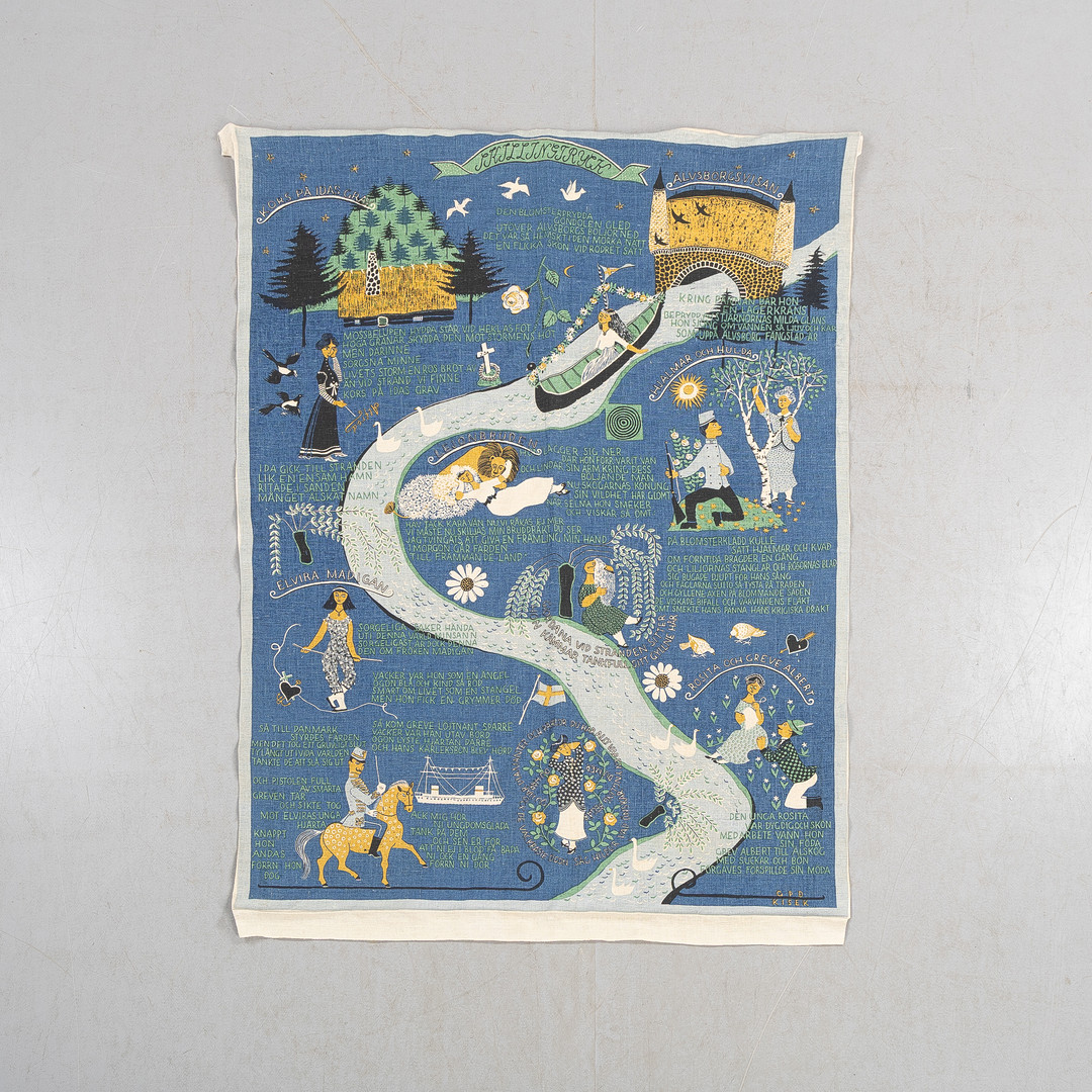 BONAD, VÄGGTEXTIL,"Skjillingtryck", Kisek.