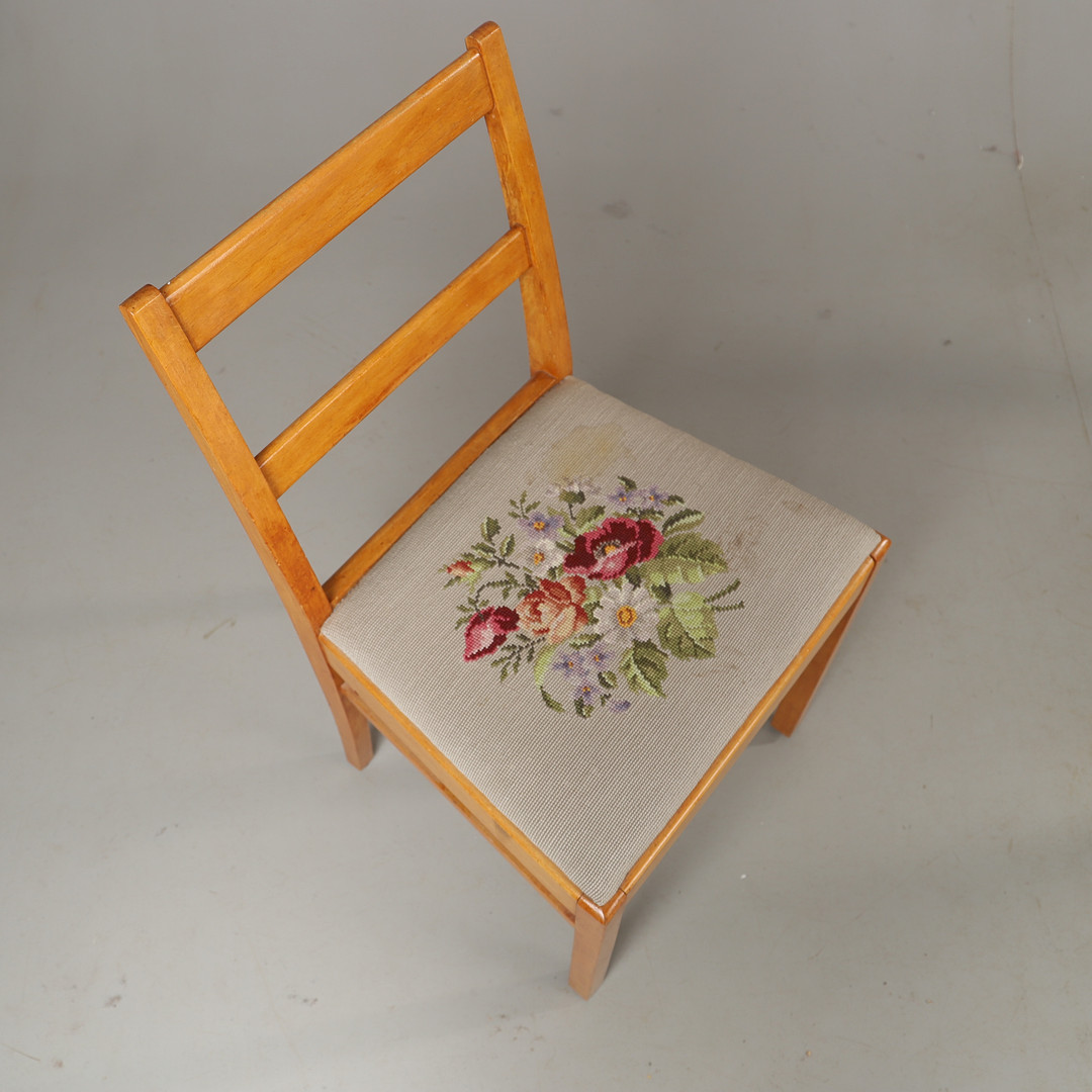 STOLAR, 6 stycken, mahogny, björk m.m, 1900-tal.