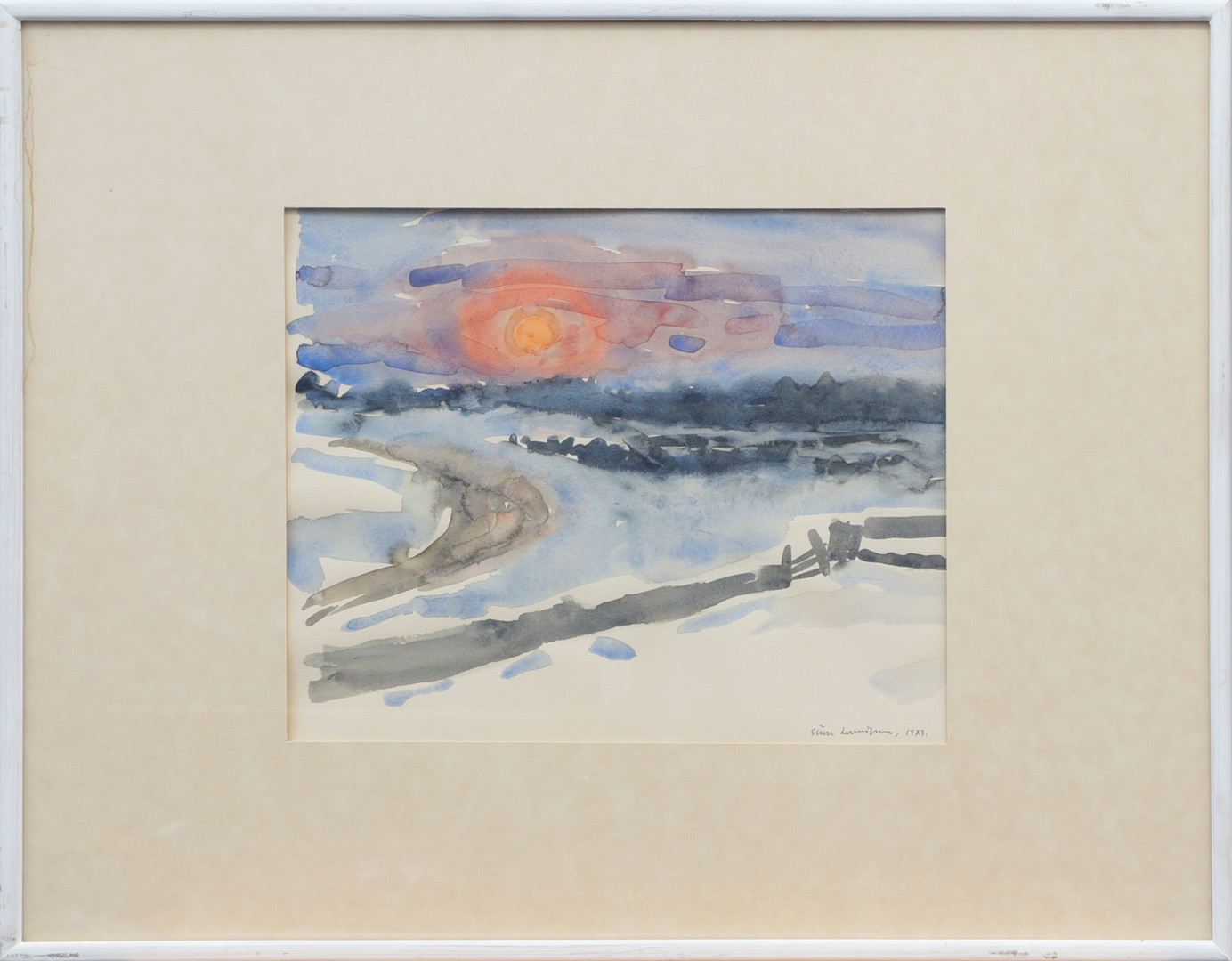 STURE LUNDGREN. AKVARELL, på papper, signerad.
