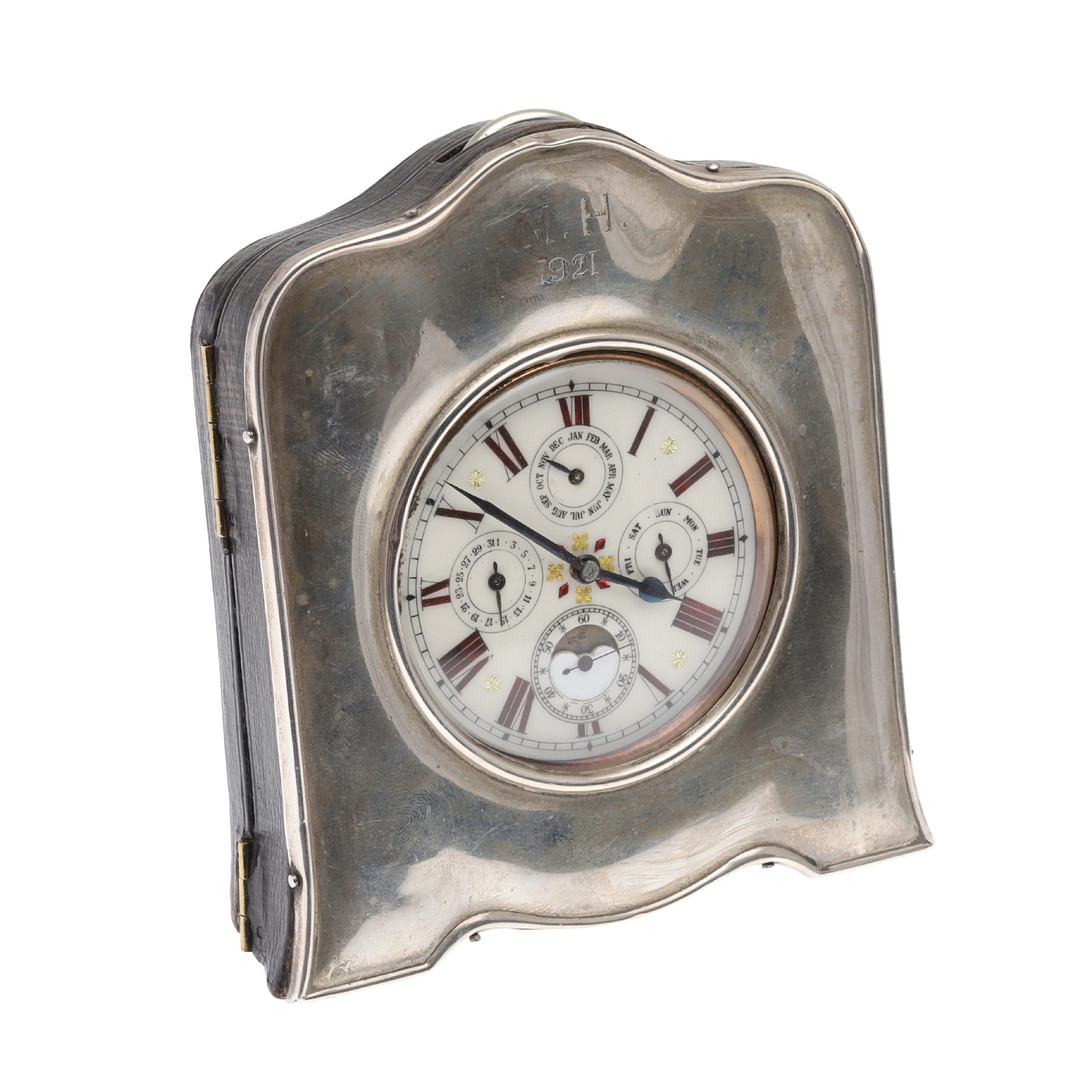 19TH CENTURY 'GOLIATH' SWISS MOON PHASE CALENDAR WATCH.