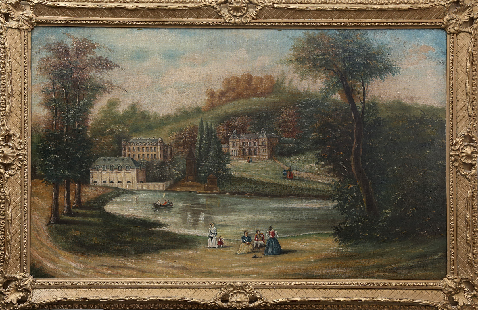 SPANISH SCHOOL, FIRST HALF 20TH CENTURY. 18th Century-like landscape.