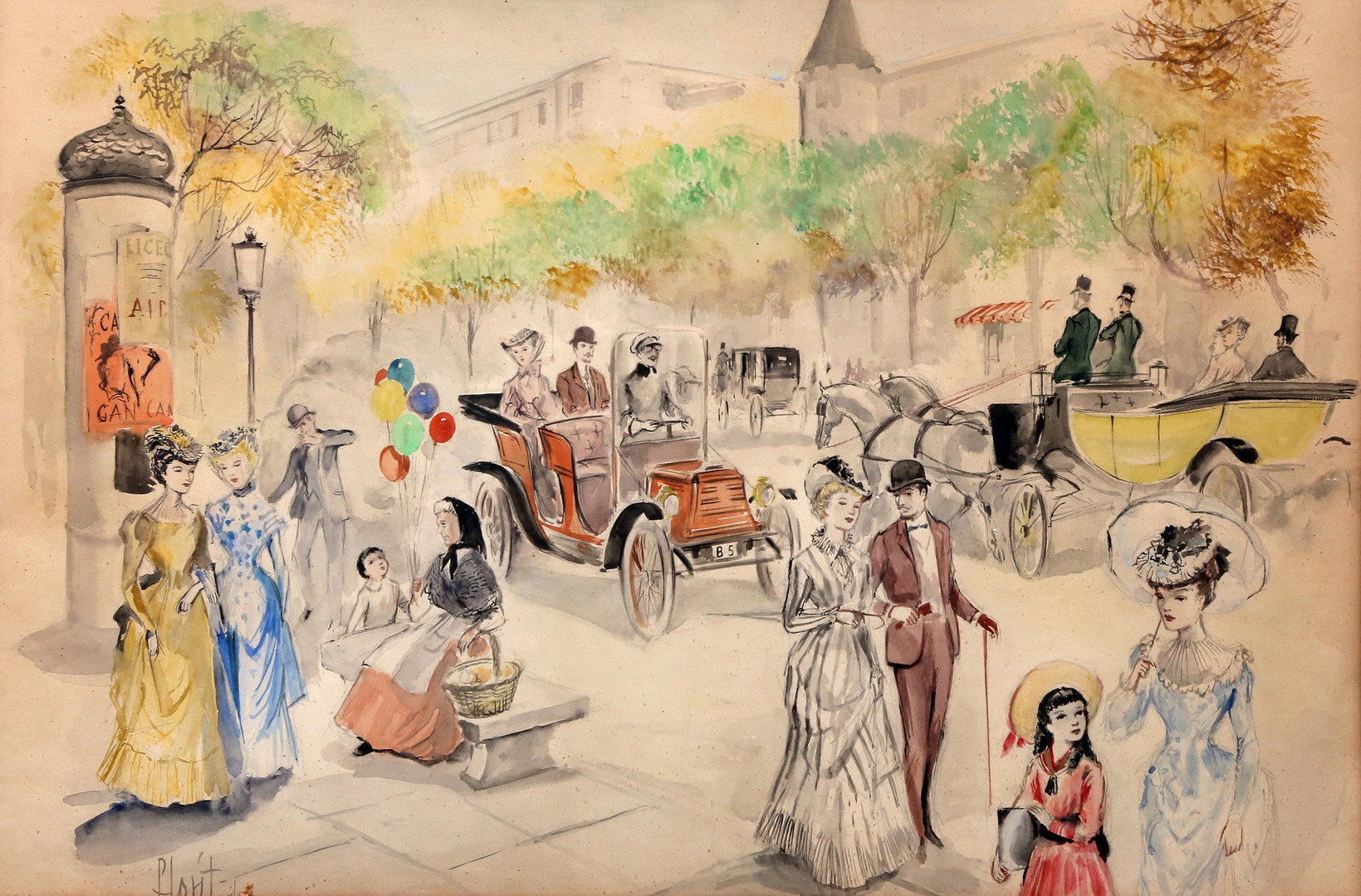 JOSÉ LUIS FLORIT. Period scene.