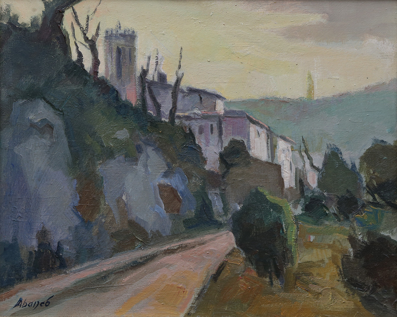 JOAN ABANCÓ. Vista de Sant Quirze.