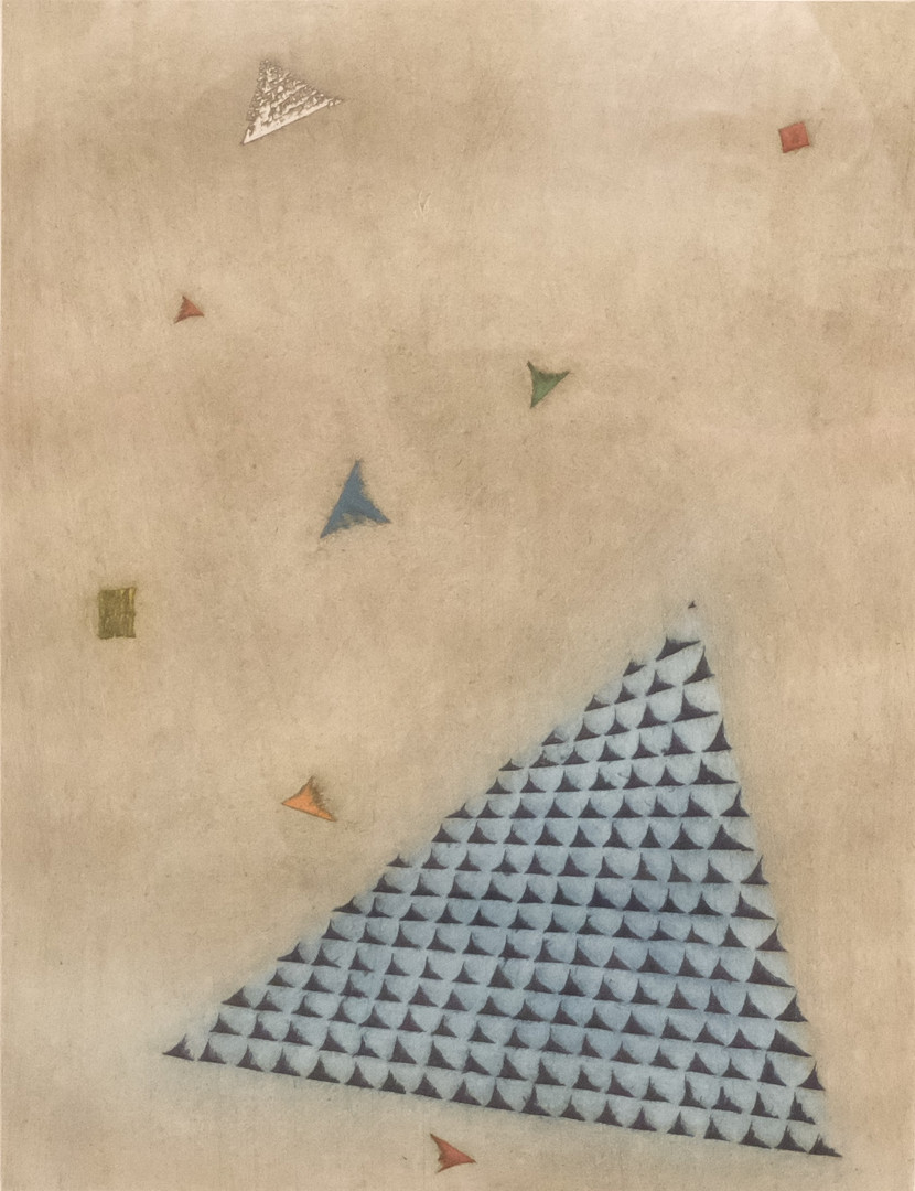 ARTHUR LUIZ PIZA. ETSNING. KOMPOSITION MED GEOMETRISKA FIGURER.