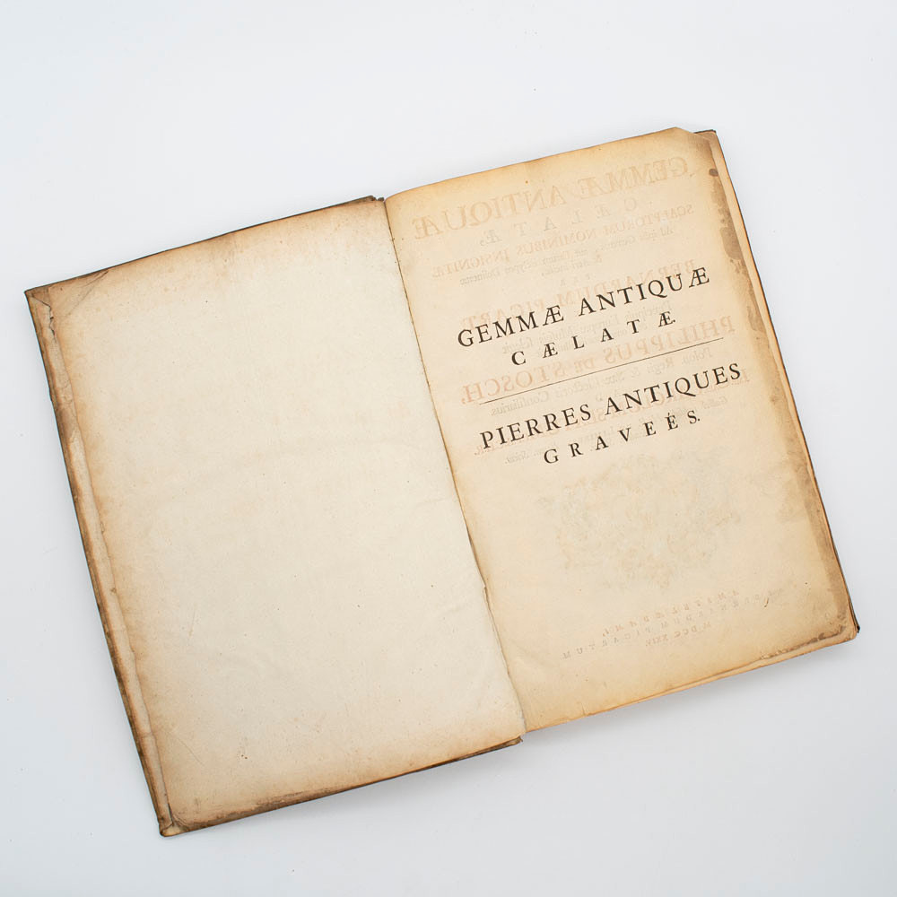 BERNARD PICART UND M. PHILIPPE DE STOSCH, PIERRE ANTIQUES GRAVÉES, ANTIKES BUCH, AMSTERDAM, 1724, LATEINISCHER UND FRANZÖSISCHER SPRACHE.