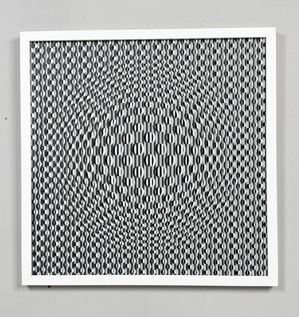 Lena László für Studio Exactly, Lenticular/3d Relief auf Aluminiumplatte mit Lamination, '529 dots'.