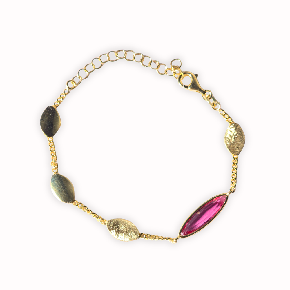 Pulsera en plata bañada en oro.