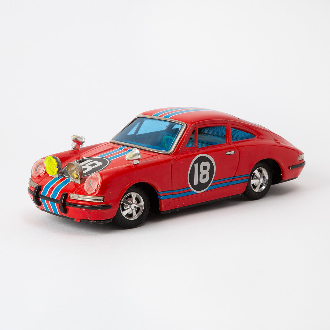 AOSHIN. "Porsche 912 Coupé", litograferad plåt, Japan, 1960-tal.