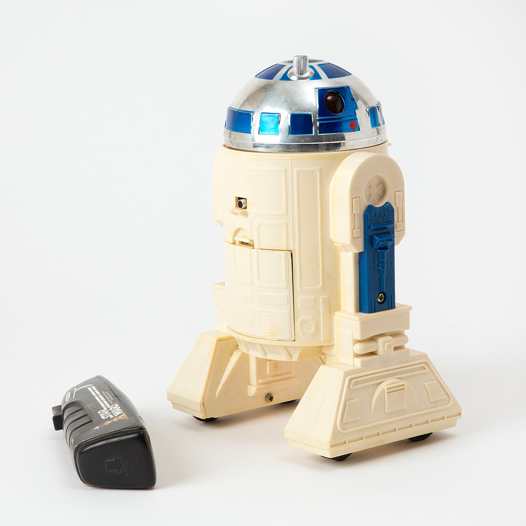 KENNER. "R2-D2" från Star Wars, robot, fjärrstyrd, plast, 1970-tal.