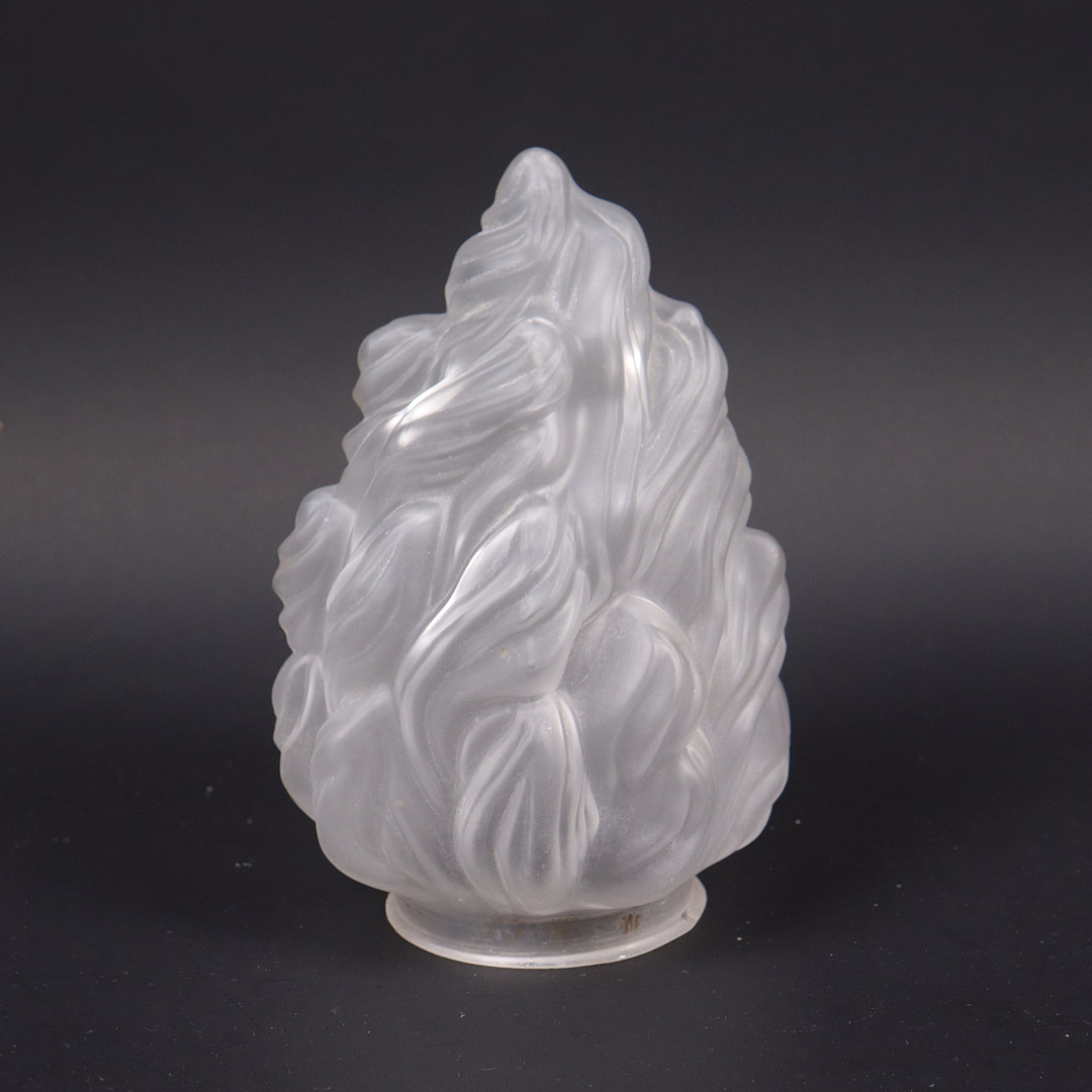 LAMPKUPA, empire, flamma i frostat glas, 1900-talets första hälft.