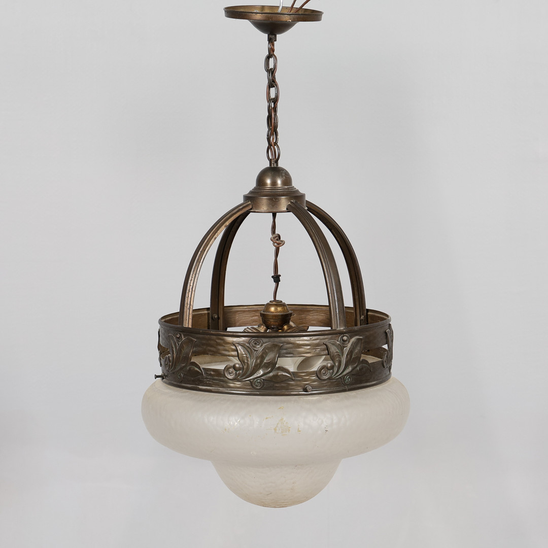 TAKLAMPA, koppar/glas, Jugend.