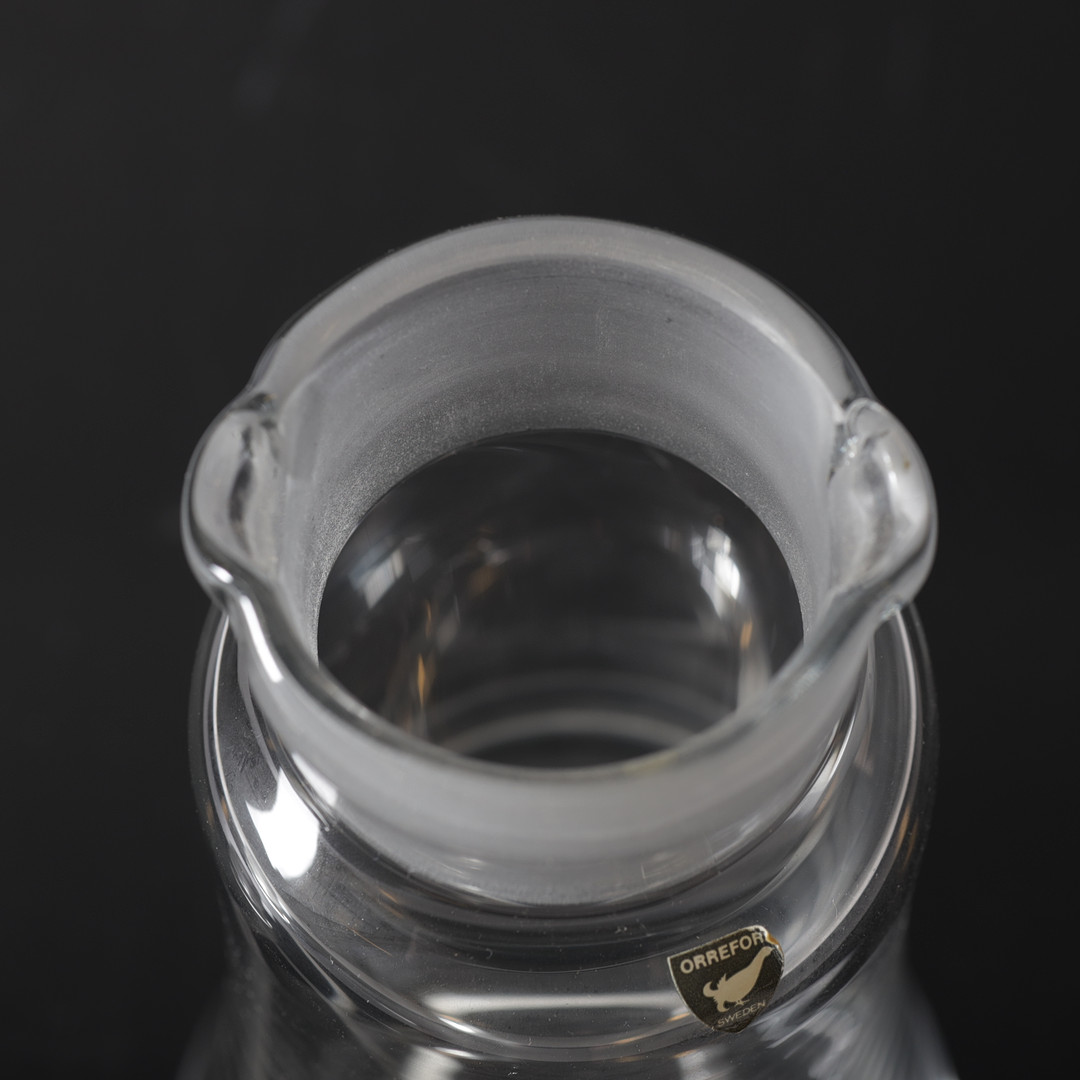 KARAFF, glas, Orrefors, 1900-tal.