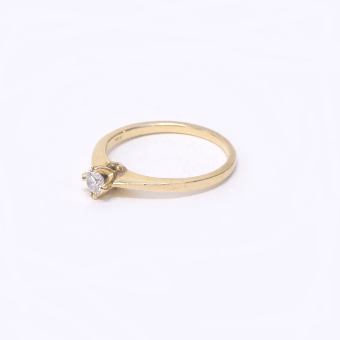 SOLITÄRRING MED DIAMANT, 0,20CT, 18K GULD.