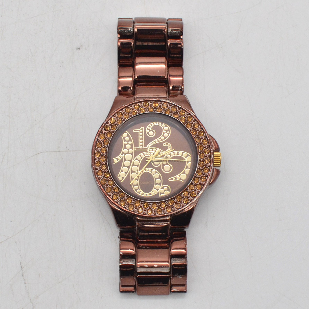 XOXO, MODISCHE ARMBANDUHR, EDELSTAHL MIT FARBSTEINEN BESETZT, QUARTZ, JAPAN MOVT.