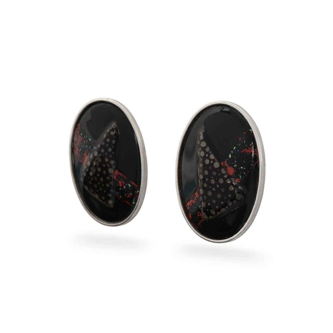 LUISA LARENA. "Urushi" lacquer earrings, circa 1985-1995.